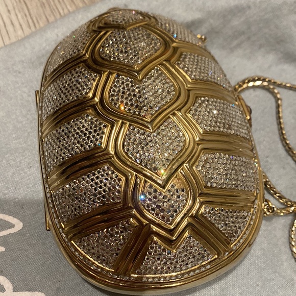 Judith Leiber turtle evening purse / clutch with comb. - Picture 2 of 9